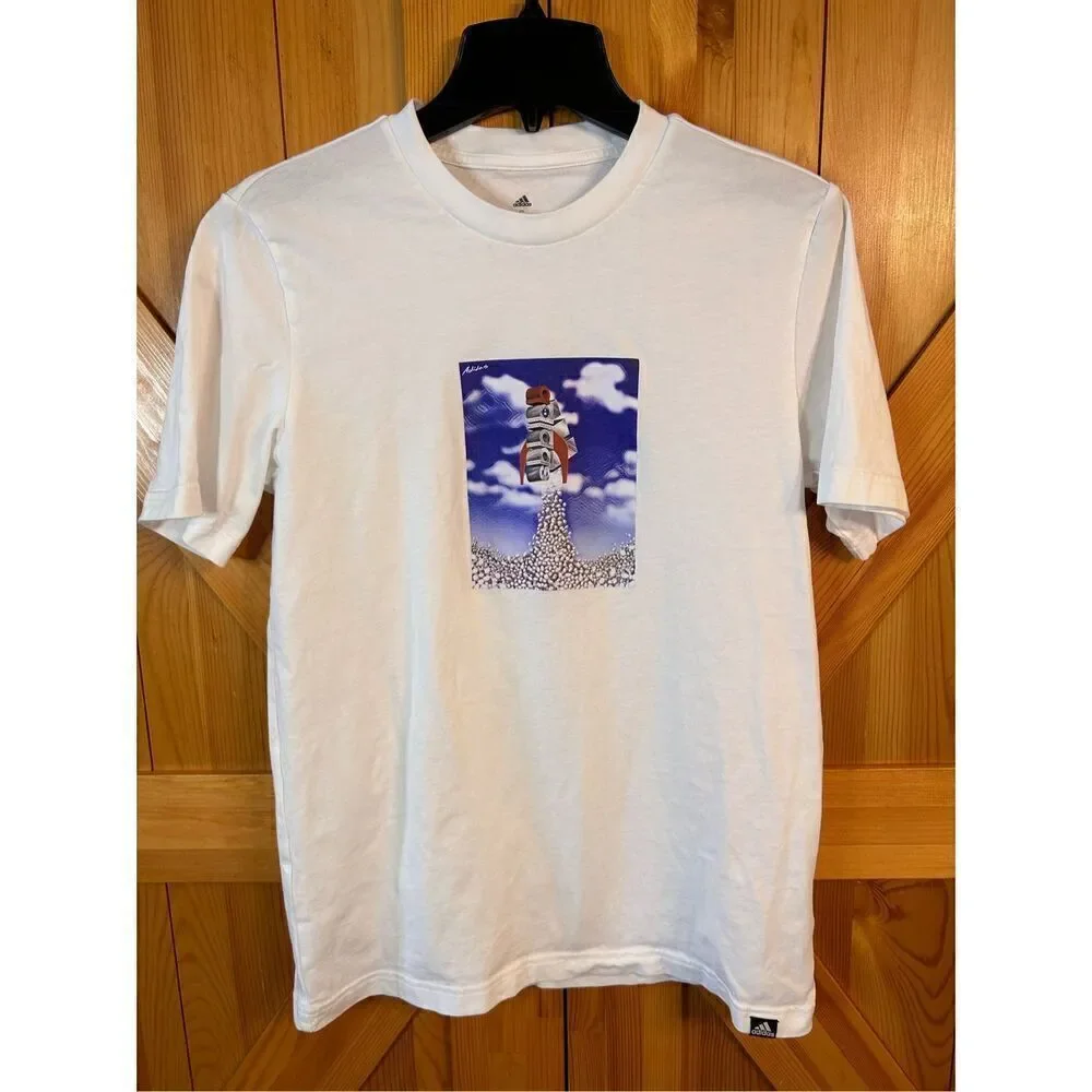 ADIDAS Boost Rocket SHIRT White Mens Small (4248)